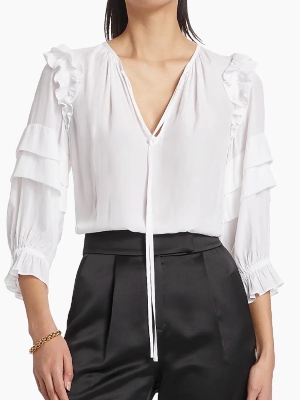 Samira Ruffle-Trim Blouse Ramy Brook - Picture 2 of 6